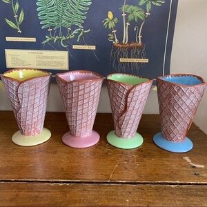 Hallmark Sundae Dishes Cup Set 4 Birthday Party